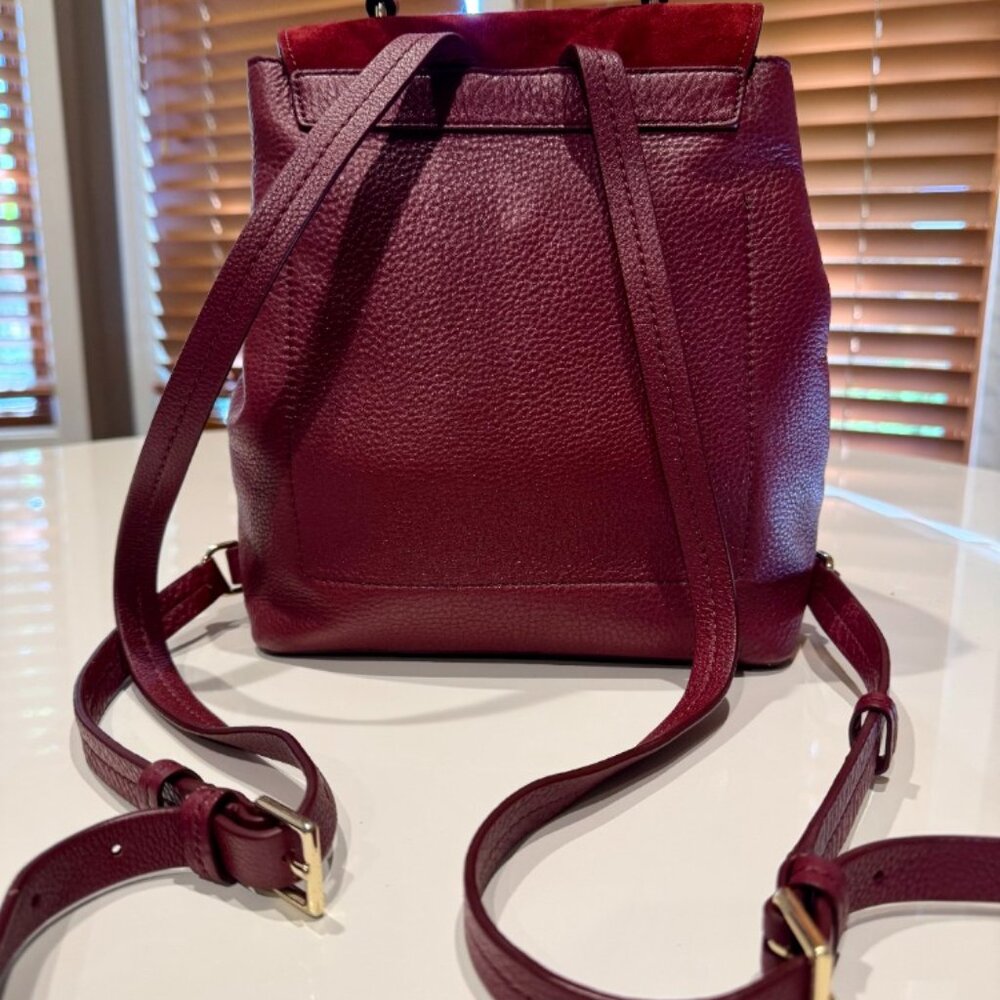 Kate Spade Hayes Suede Medium Flap Backpack - Picture 4 of 5